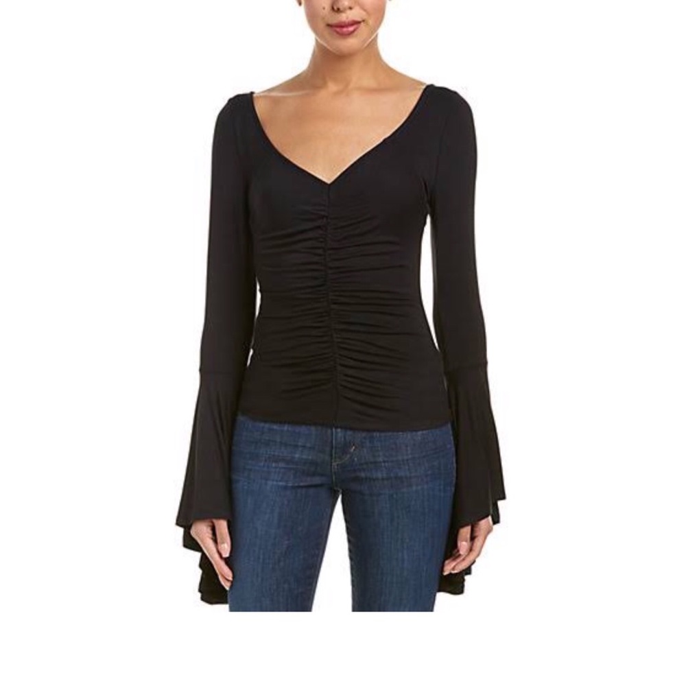 Free People What A Babe Long Sleeve Top Black